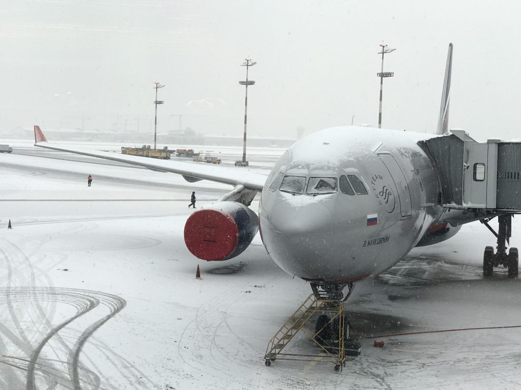 Aeroflot airplane on tarmac